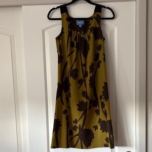 Simply Vera Sleeveless Dress - Olive and Brown